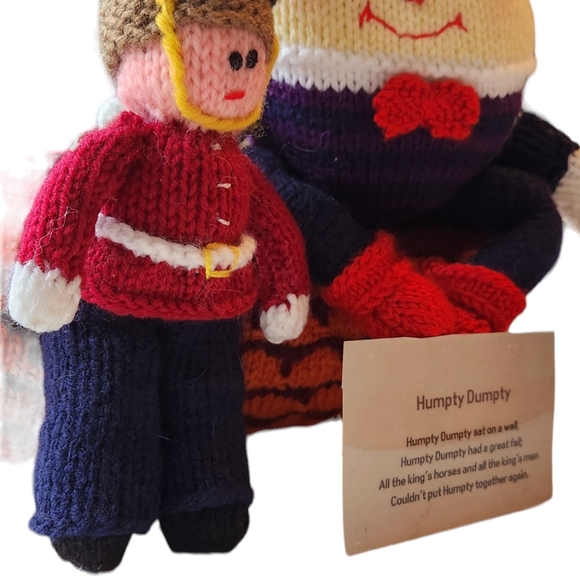 Handmade Vintage Humpty Dumpty Plush Set - Picture 2 of 4